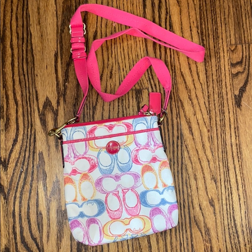 Coach colorful crossbody purse